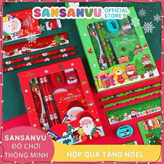  Set Quà Tặng Đồ Dùng Học Tập  Cho Bé Chủ Đề Noel Siêu Đáng Yêu Sang Trọng 
