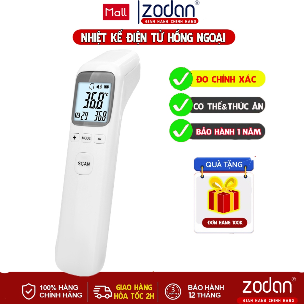  BH 1NĂM  Nhiệt kế điện tử hồng ngoại ZODAN F1803 Bảo Hành 1 Năm 