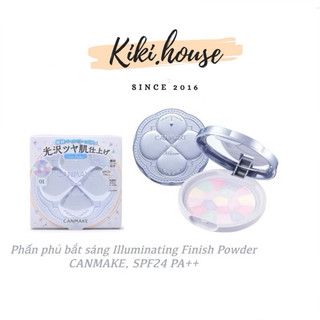   New  Phấn phủ bắt sáng Canmake Illuminating Finish Powder Abloom 01 Nhật Bản đa sắc chống tia UV  kiềm dầu 