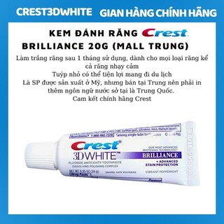 Kem đánh răng Crest brilliance trắng răng