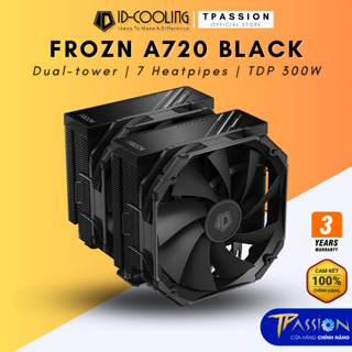 Tản nhiệt khí CPU ID-Cooling FROZN A720 BLACK - Chính hãng, tháp đôi 7 ống đồng, 2 quạt 140 PWM
