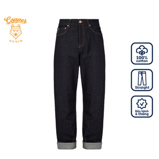 Quần Jeans Nam 14.5 Oz - raw selvedge denim, dáng straight, màu diamond blue - Copper Denim