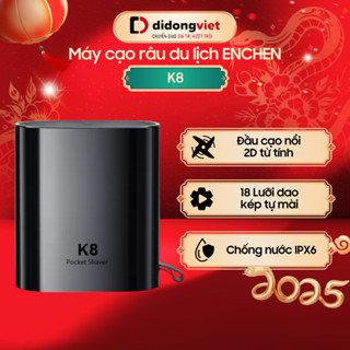 Máy cạo râu ENCHEN K8 | Thiết kế du lịch nhỏ gọn - Đầu cạo nổi 2D từ tính - Chống nước IPX6 | Bảo hành 12 tháng