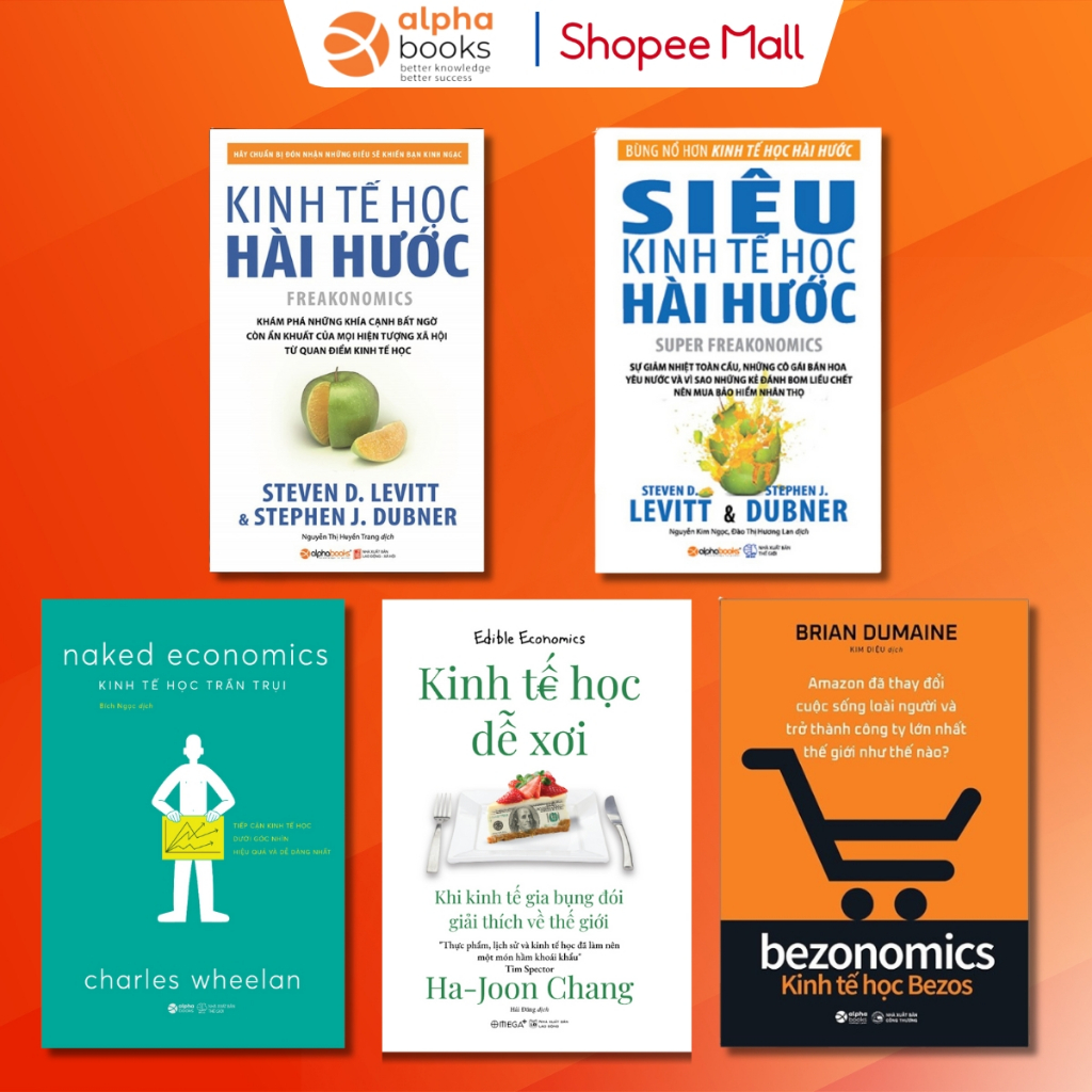 Sách Kinh Tế Học Hài Hước + Siêu Kinh Tế Học Hài Hước + Kinh Tế Học Trần Trụi+Kinh Tế Học Dễ Xơi+Bez