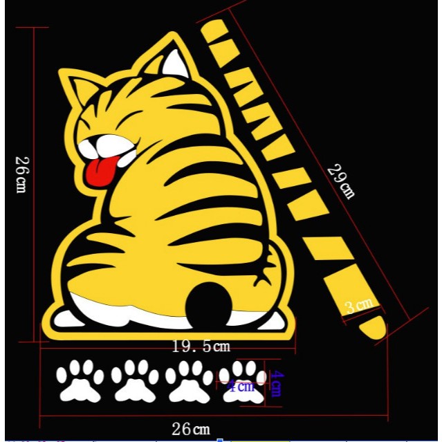 ICON Dễ Thương,Ô Tô Miếng Dán Phụ Kiện Chó Decal Dán Xe ( 1 cái )