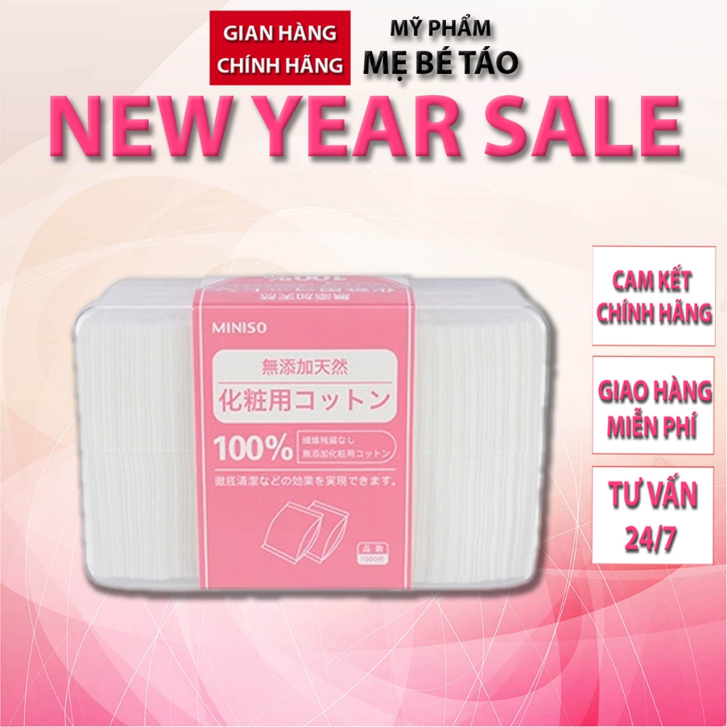 Bông tẩy trang Miniso 1000 miếng