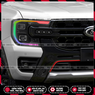 Tem dán demi đèn Ford Ranger, Ford Everest form mới (1 cặp), Tem decal dán đổi màu đèn trang trí xe
