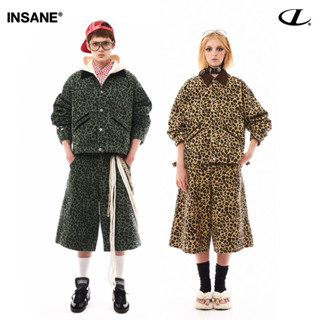 INSANE Áo Khoác Unisex Chất Liệu Kaki | LEOPARD JACKET
