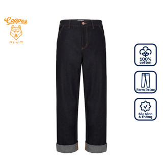 Quần Jeans Nam 14.5 Oz - raw selvedge denim, dáng relax, màu diamond blue - Copper Denim