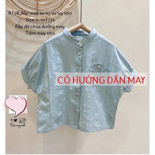 RT98_Rập giấy may áo sơ mi tay liền bé trai
