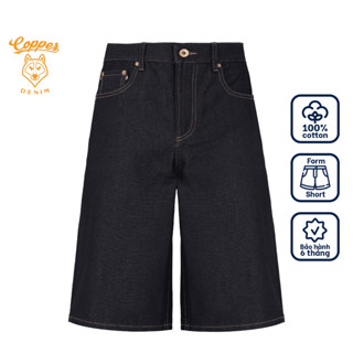Quần Short Jeans Nam 14.5 Oz - raw selvedge denim, màu diamond blue - Copper Denim