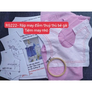 RG222_Rập giấy may váy cổ thủy thủ bé gái
