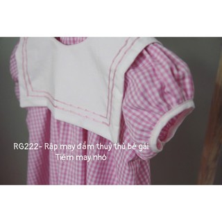 RG222_Rập giấy may váy cổ thủy thủ bé gái