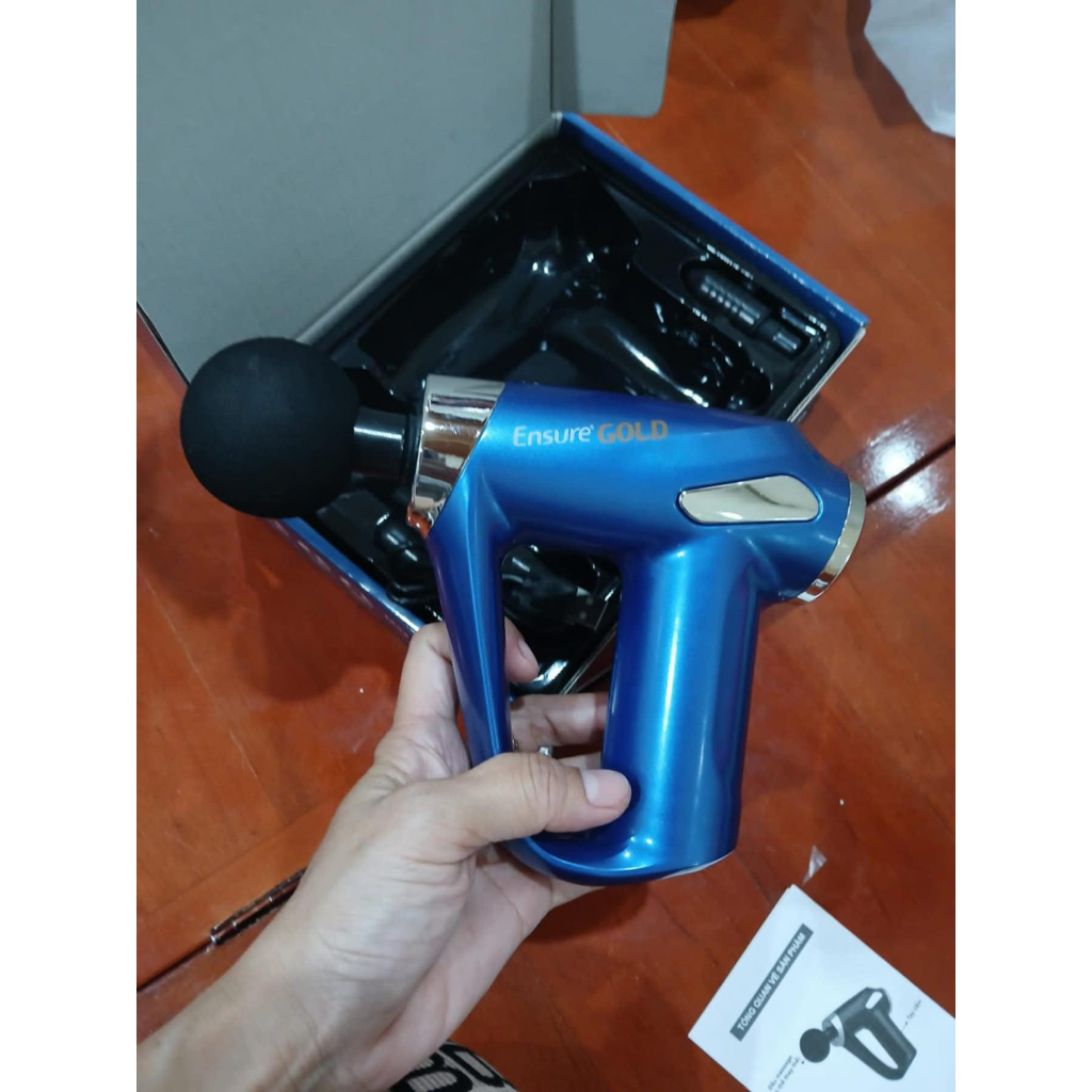 Súng Massage 4 Cấp Độ - Tặng Kèm 4 Đầu Massage & Máy Massage Cầm Tay Min Chính Hãng Ka Chi,Giá Sốc