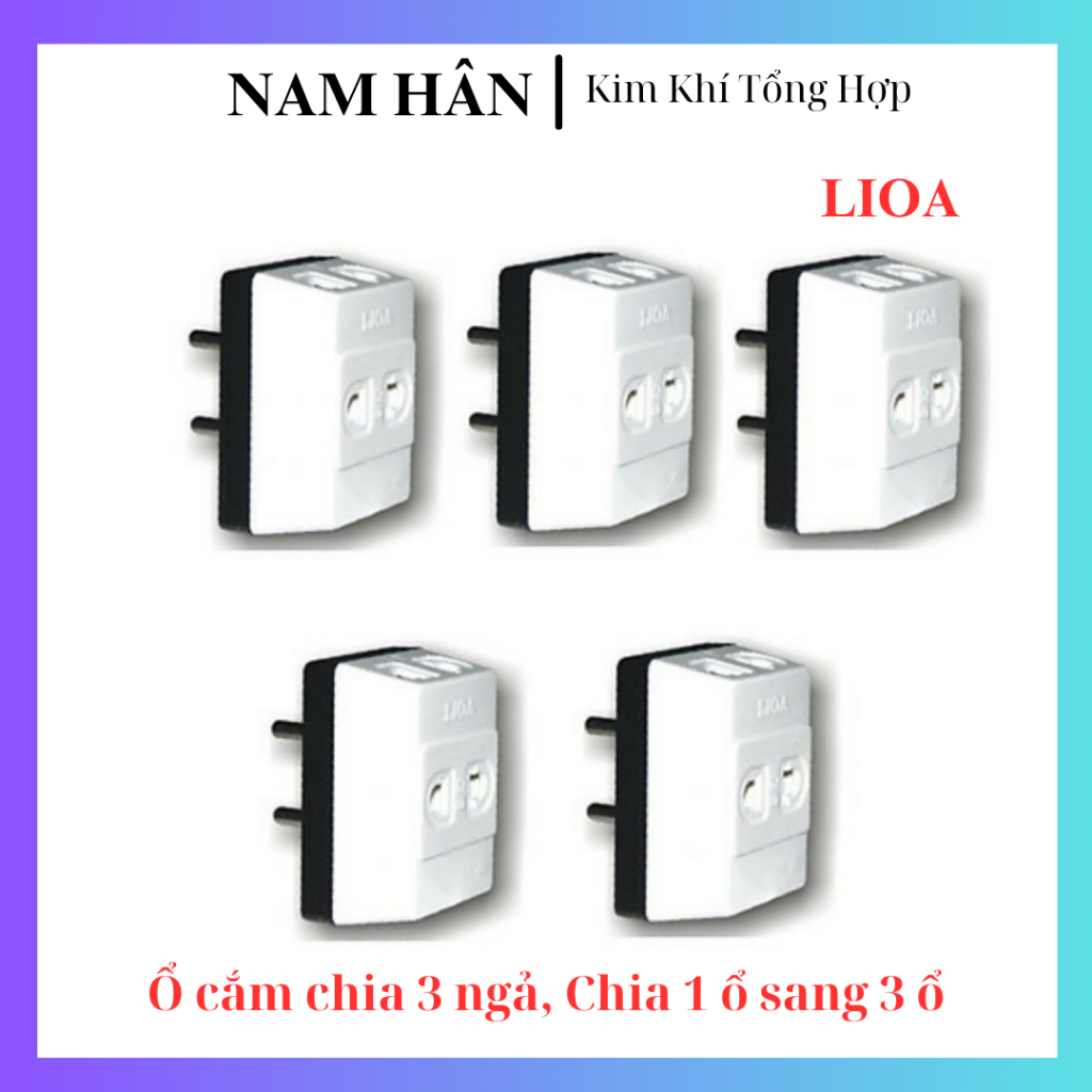 [LIOA]Ổ cắm chia 3 ngả LiOA, phích cắm 1 ra 3 LiOA
