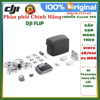 DJI VN Bh12T: FLYCAM FPV DJI FLIP - 4K gimbal 3 trục - gấp gọn - tặng thẻ