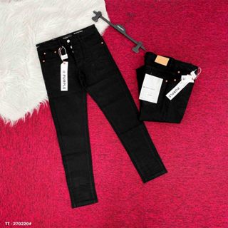  Quần jean bo nam pp ,quần jean purple đen trơn mác lụa cúc đồng from skinny boy phố bassic TT7022 