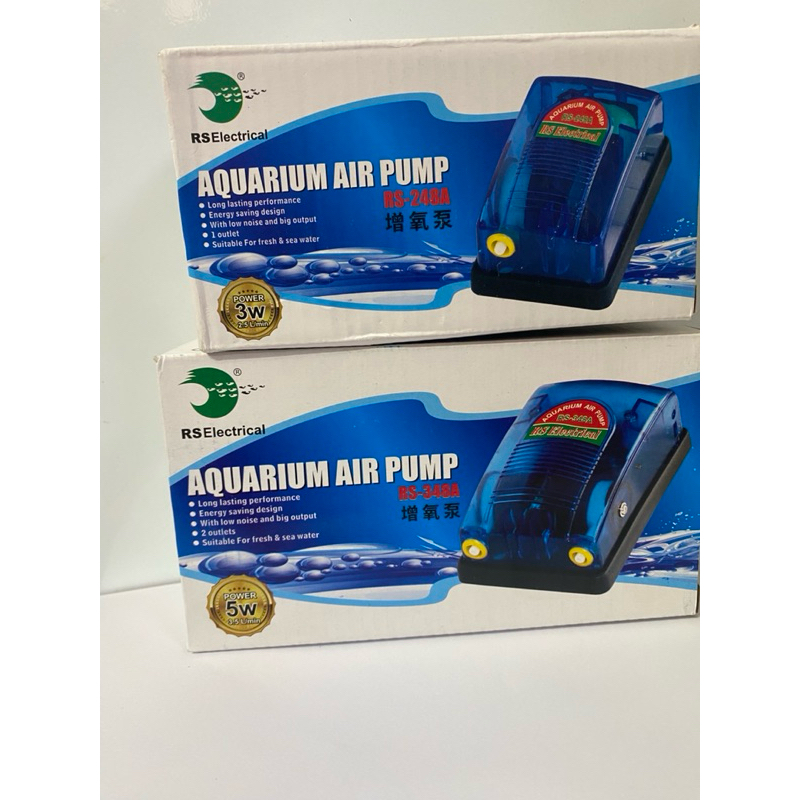 Máy Sủi Oxy Bể Cá 2 Vòi-RS-348A / 1 Vòi-RS-248A - AQUARIUM AIR PUMP (Tặng kèm dây+Sủi)