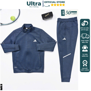 Bộ quần áo Adidas thu đông nam khoá kéo dài tay chất nỉ dày dặn, hàng hiệu thiết kế mới nhất 2024 Ultra UD4-31414