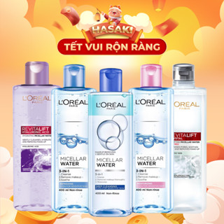 Nước Tẩy Trang L'oreal Dành Cho Da Dầu, Da Nhạy Cảm, Làm Sạch Trang Điểm 400ml Hasaki