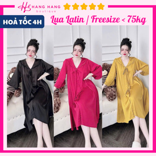 Đầm váy ngủ tiểu thư bigsize cổ thủy thủ trơn lụa latin mịn mát 70V04, váy đầm đồ ngủ nữ mặc nhà dễ thương sang chảnh