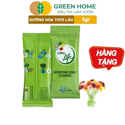 [Hàng tặng] Dưỡng Hoa Tươi Lâu Greenhome, Long Life, gói 5gr
