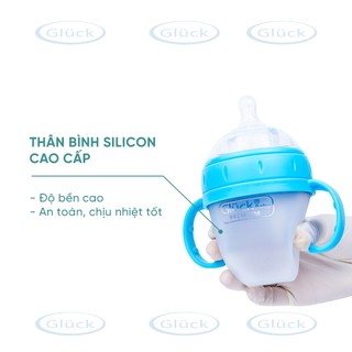 Bình sữa silicon, bình sữa có quai cầm, bình sữa chống sặc, bình sữa chống đầy hơi cho bé