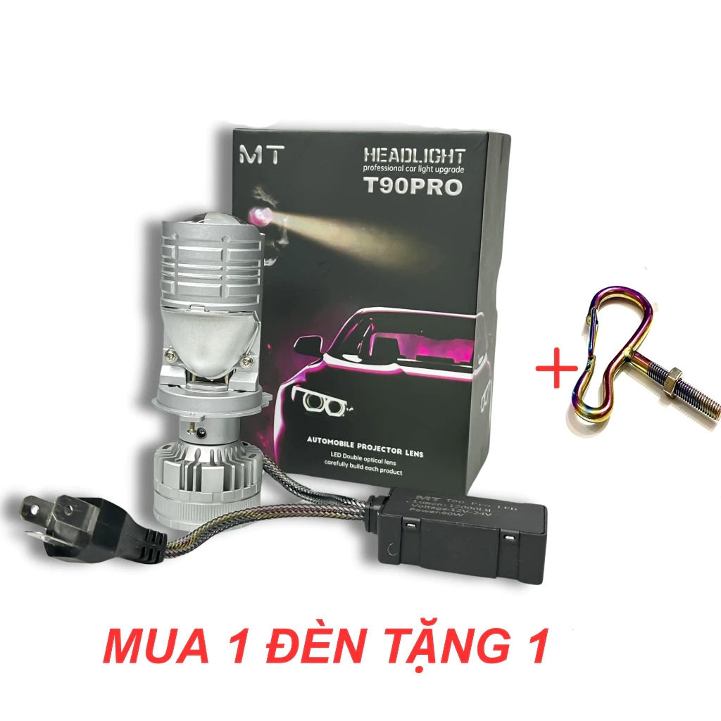 Đèn Pha LED Bi Cầu Mini T90 PLUS PRO - 90W Siêu Sáng, Chiếu Xa Trên 200m 12-24V Lắp Xe Máy, Oto - Bả