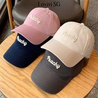LOVIVISAIGON/Mũ kết bóng chày nam nữ form vải mềm thoáng mát thể thao, nón lưỡi trai chống nắng thêu chữ Peachy