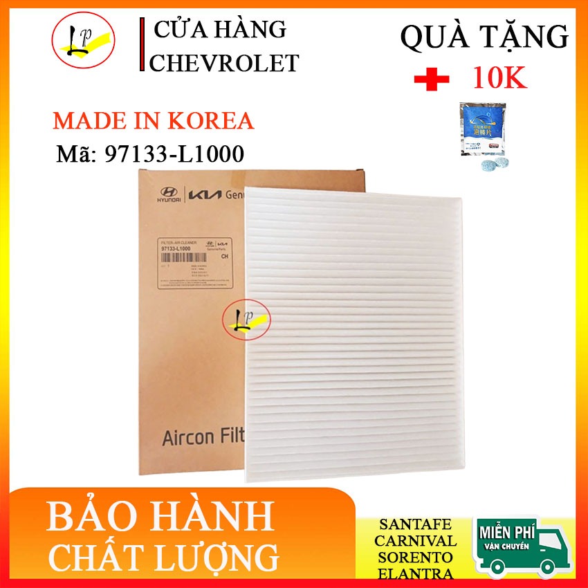 Lọc gió điều hòa santafe (21-22),carnival(21-22),kia sorento (21-22) mã 97133-L1000|phutungotolienuo