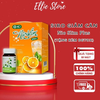 [CÓ CHE TÊN] Giảm Cân Siro Nio Slim Plus Tặng Detox Rau Củ 15 viên CHÍNH HÃNG