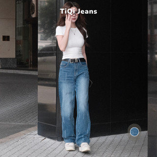 Quần jean ống suông xước TiQi Jeans B2335