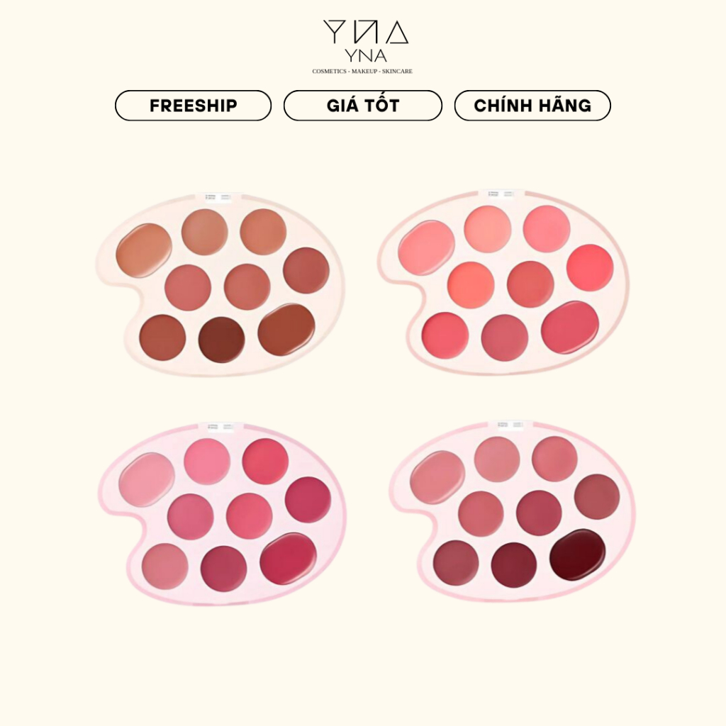 Bảng son & má hồng Dasique Mood Painting Lip & Cheek Palette - 9 colors