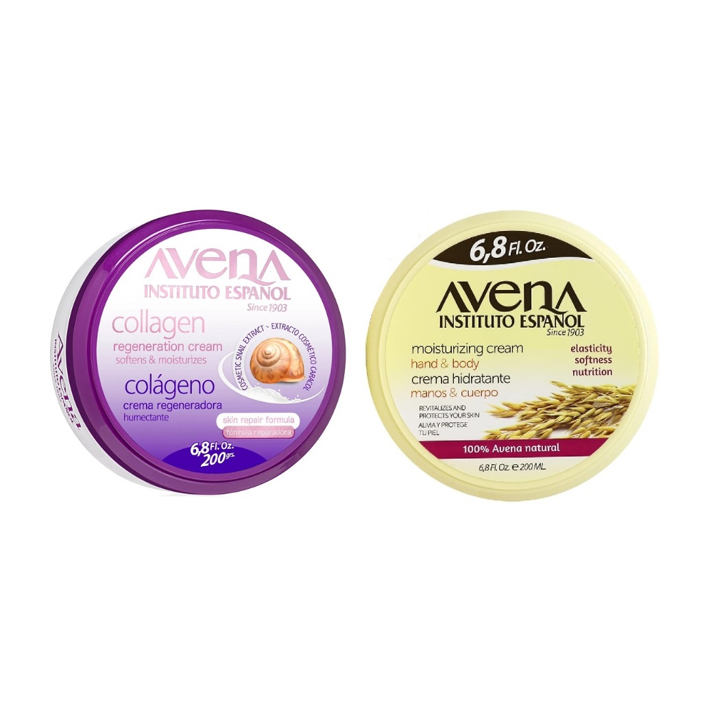 Kem body dưỡng ẩm & tái tạo collagen AVENA INSTITUTO ESPANOL với Axit Hyaluronic, chiết xuất Ốc Sên,