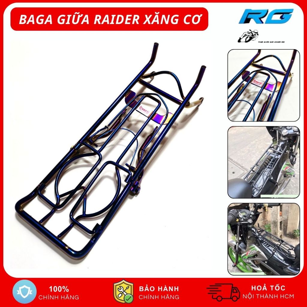 Baga Giữa Raider Xăng Cơ Đặc Biệt Inox 10Ly Sơn Tĩnh Điện Chắc Chắn Chịu Được Tải Trọng Cao