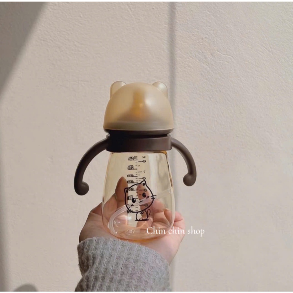 Bình sữa cổ rộng mèo kitty 240ml/300ml
