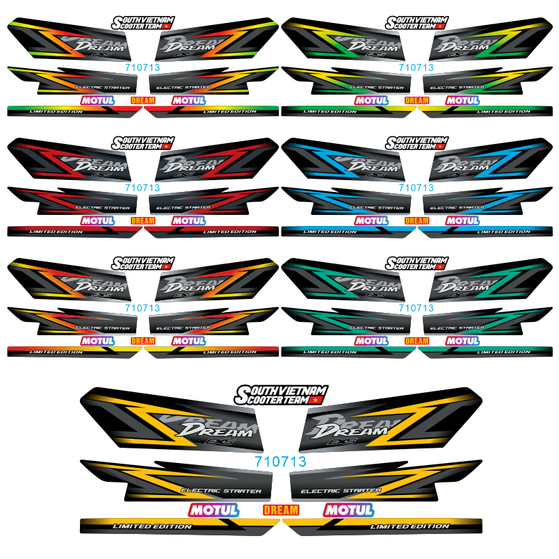 Tem Dream 3 lớp mẫu Z dx5 chế các màu - 710713