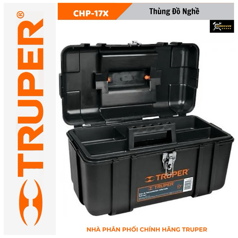 17.5" Thùng đựng đồ nghề Truper 19656 (CHP-17X)
