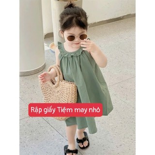 RG741_Rập giấy may đầm cổ bèo bé gái