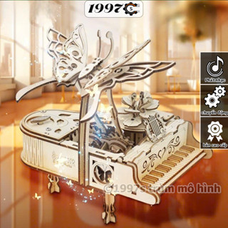 Hộp Nhạc Gỗ Đàn Piano Chuyển Động Độc Đáo, Quà Tặng Sinh Nhật Ý Nghĩa Cho Bạn Gái, Mô Hình Lắp Ráp 3D DIY 1997S
