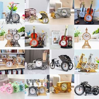 Đồng hồ báo thức mô hình Xe phong cách retro sang trọng, Đồng hồ báo thức để bàn, decor, làm quà tặng ý nghĩa