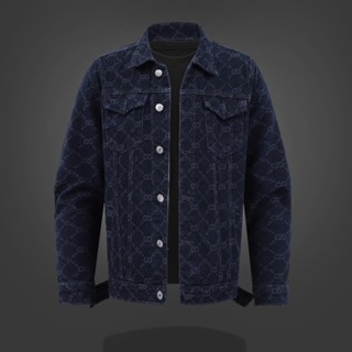 Áo khoác jean nam cao cấp, áo khoác bò thiết kế dày dặn, cá tính, dễ phối đồ LUXURY