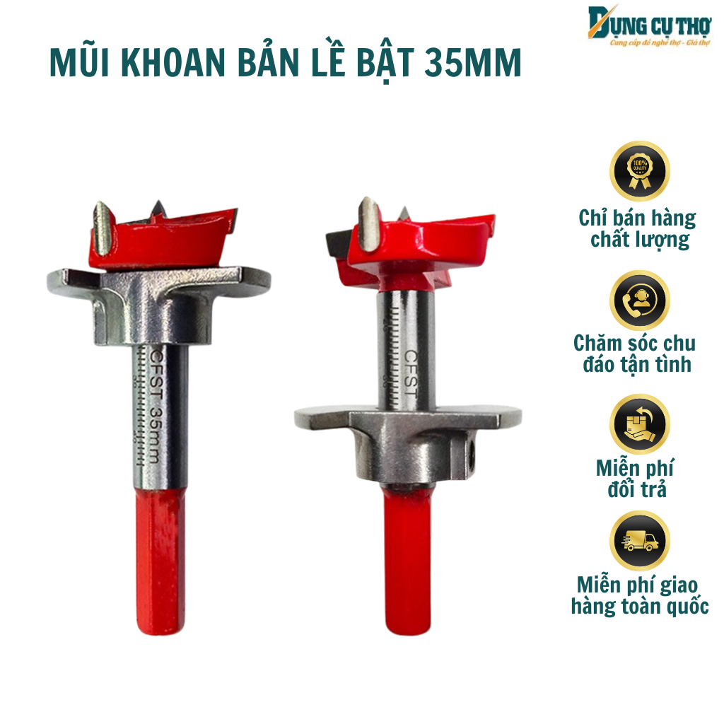 Mũi khoan bản lề bật 35mm
