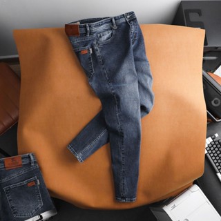 Quần Jean Nam BURBERRY BBR007 LONDON IN GREY Màu Xám Tiêu SlimFit Ôm Co Giãn Thoải Mái Logo Tag Da Hàng Xịn Chuẩn Hãng
