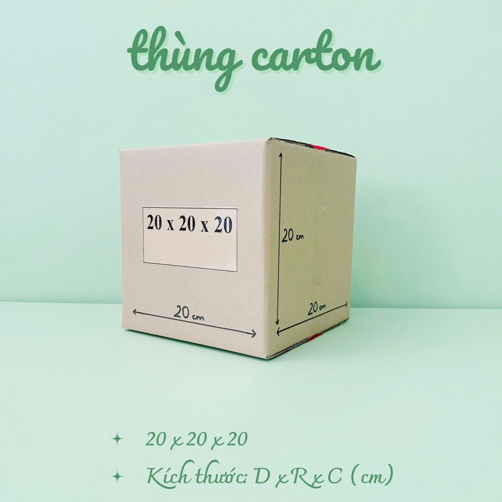 COMBO 50 HỘP CARTON 20x20x20 cm