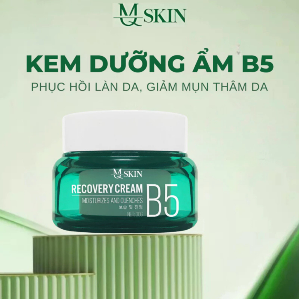 Kem Dưỡng Ẩm B5 -  KEM B5 MQ SKIN Recovery B5 30gr Phục Hồi Làn Da, Giảm Thâm Nám, Giúp Da Căng Mọng