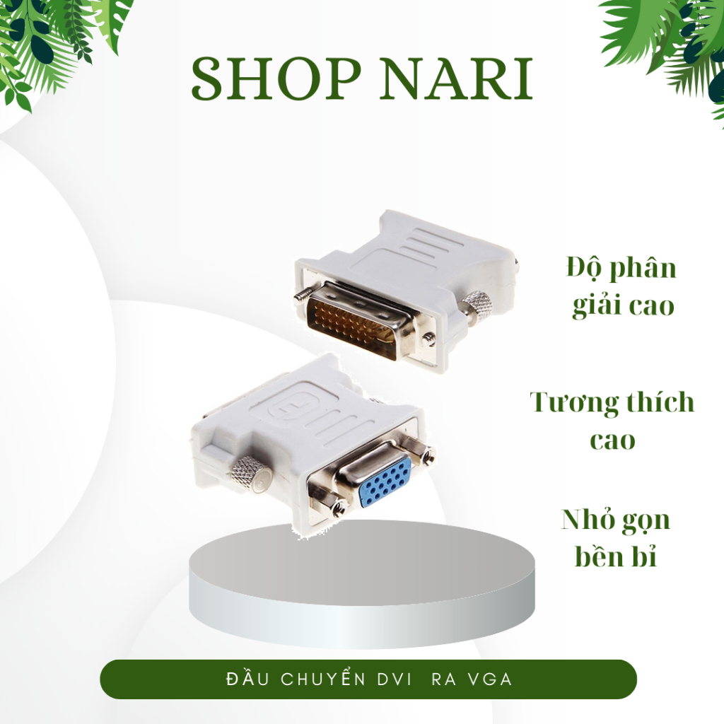 Đầu chuyển DVI  ra VGA (24+1) nâng cao kết nối trải nghiệm sắc nét độ tương thích cao