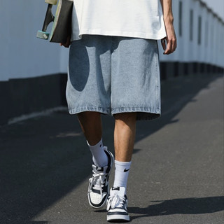 📍HOT📍quần jean ngắn nam quần jean đùi baggy cạp chun phong cách tối giản unisex