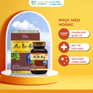 Viên Uống PHỤC NÃO HOÀNG Hoạt Huyết Thông Mạch Giúp Giảm Hoa Mắt, Chóng Mặt, Đau Đầu DƯỢC TW IMEXCO 30 Viên/Hộp