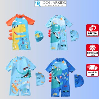 Đồ Bơi Liền Thân Bé Trai in hình khủng long cho bé trai từ 10kg đến size đại DOLLARKIDS